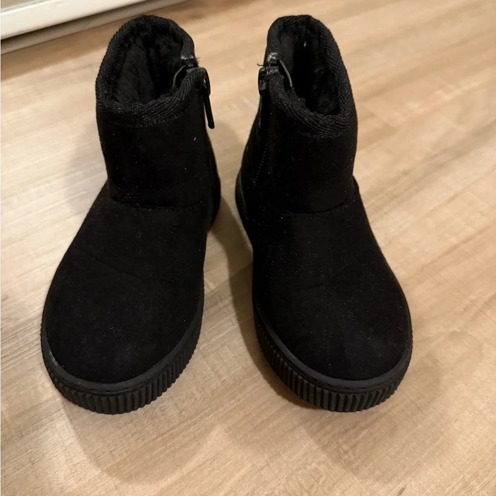 Cat & Jack Toddler Arlo Shearling Style Boots Black 6T